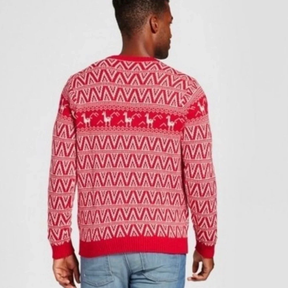 Llama Ugly Christmas Sweater Holiday M Medium